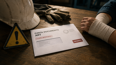 ¿Te llegó una carta documento de la ART por tu accidente? Cuidado, podés perder derechos si no actuás
